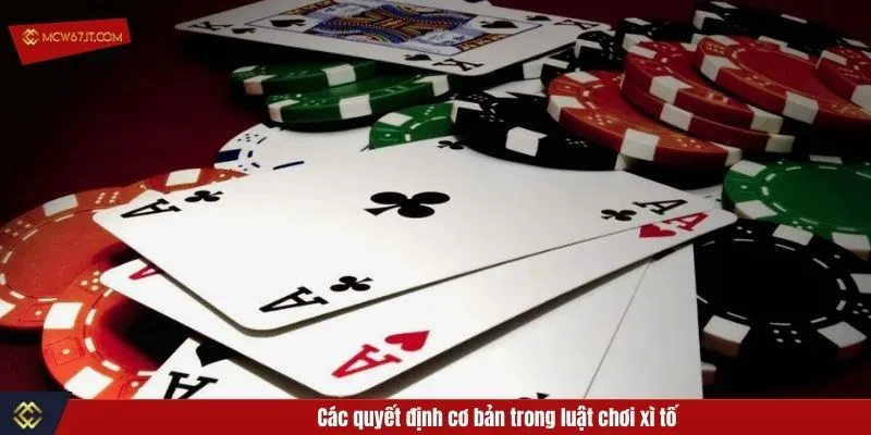 Các quyết định cơ bản trong luật chơi xì tố