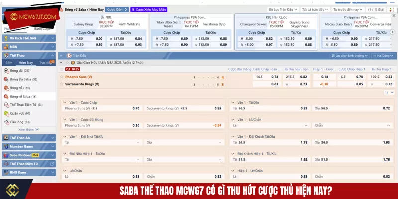 Saba thể thao MCW67 có gì thu hút cược thủ hiện nay?