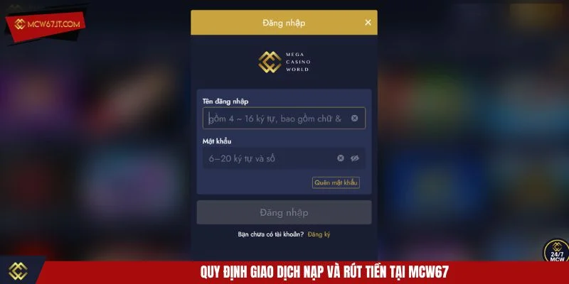 Thông tin giao dịch phải trùng khớp với dữ liệu đã đăng ký