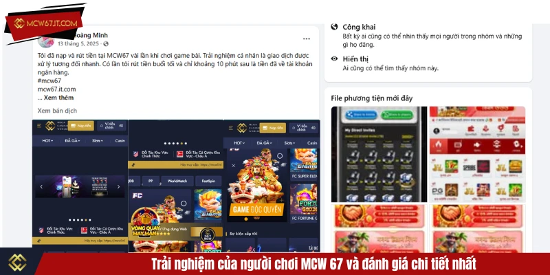Trải nghiệm của người chơi MCW 67 và đánh giá chi tiết nhất
